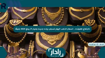 «ارتفاع طفيف».. أسعار الذهب اليوم تسجل زيادة جديدة وعيار 21 يبلغ 4620 جنيهًا